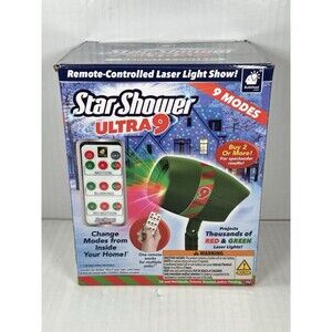 Star Shower Ultra 9 with Remote Holiday Laser Light Show Projector As Seen on TV